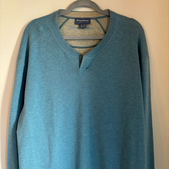 TOMMY BAHAMA Men’s Flipshore Abaco Reversible Sweatshirt Blue/Gray size 3X/XXXL! - Picture 3 of 14